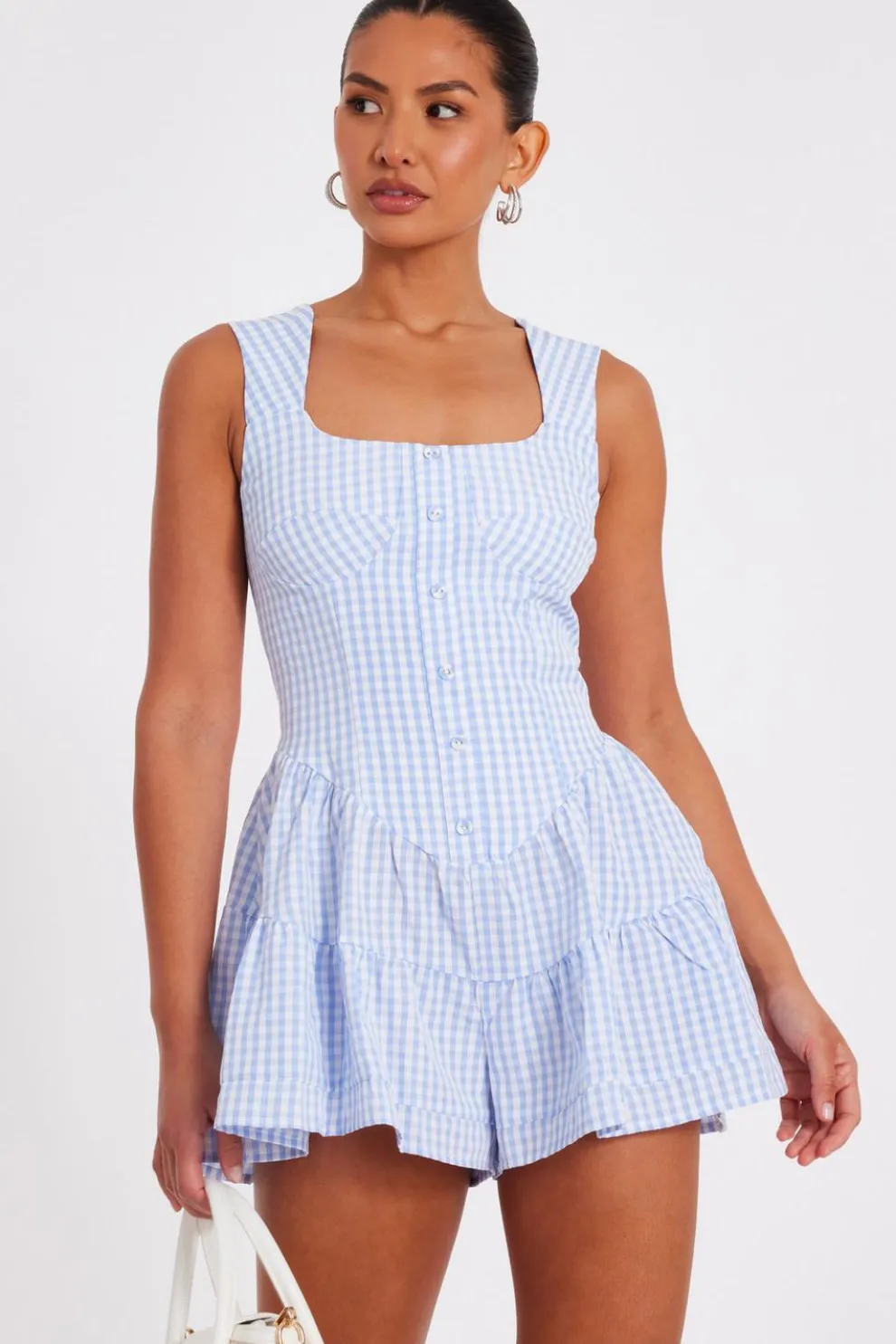 Blue Gingham Playsuit