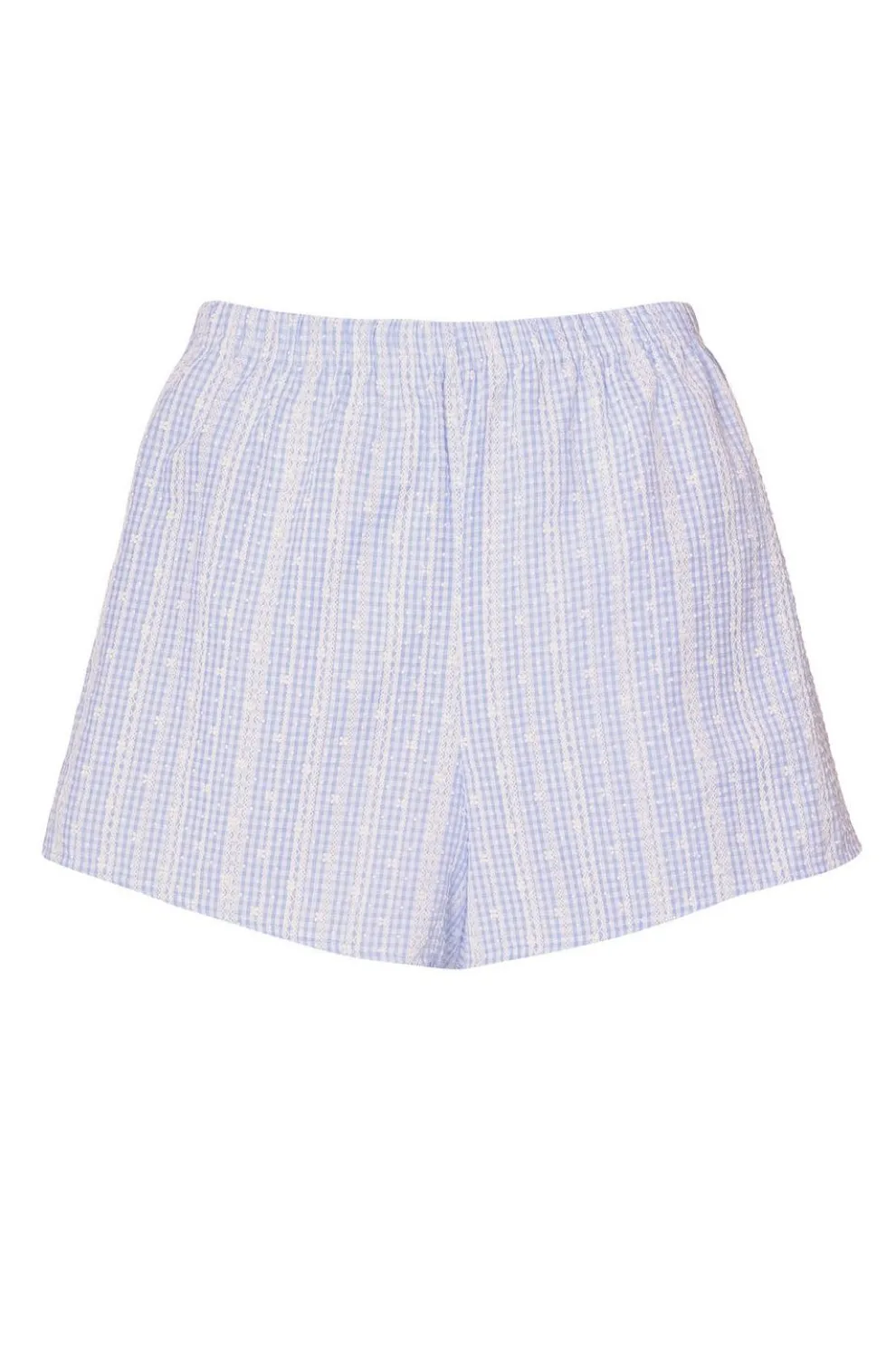 Blue Gingham Shorts