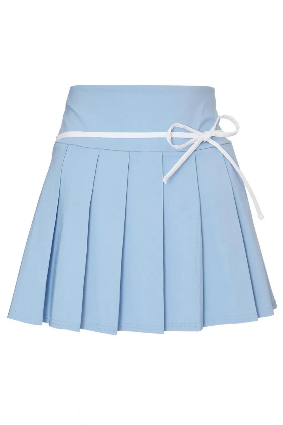 Blue Tie Detail Skirt