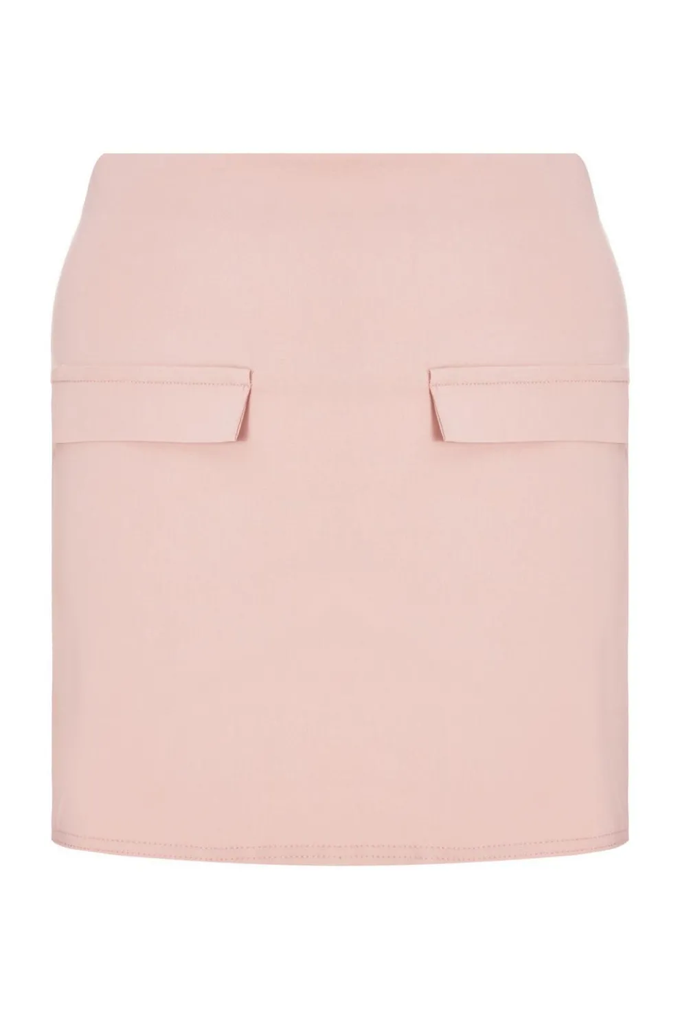 Blush Button Detail Mini Skirt