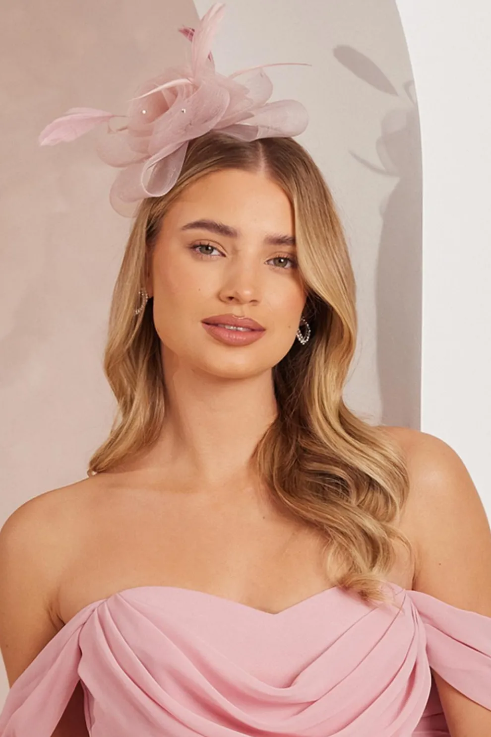 Blush Flower Headband Fascinator