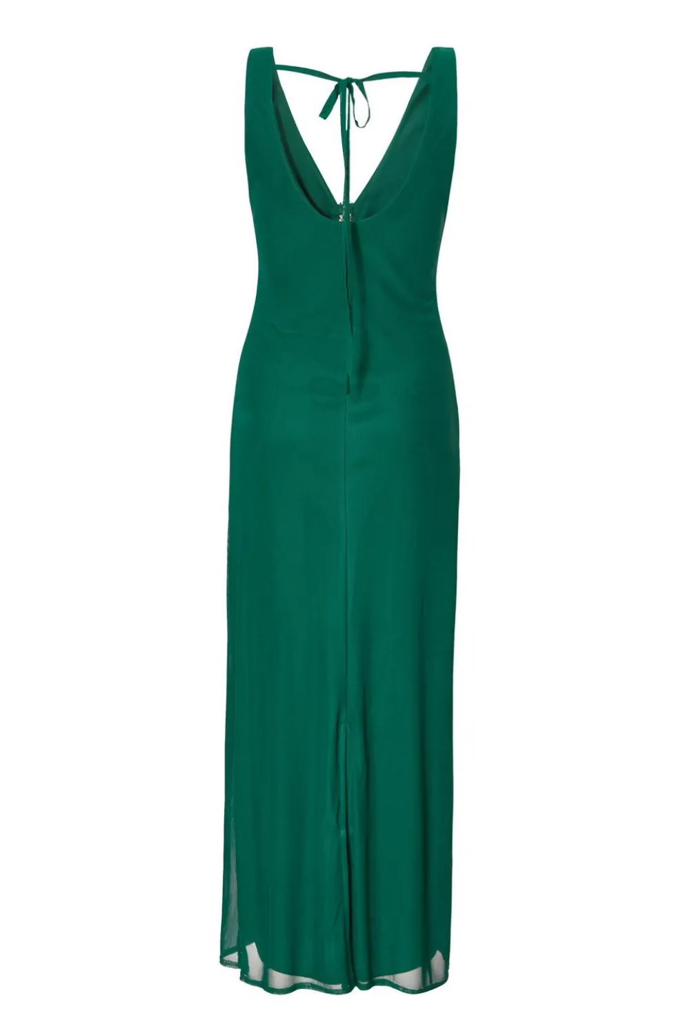 Bottle Green Flower Detail Midaxi Dress