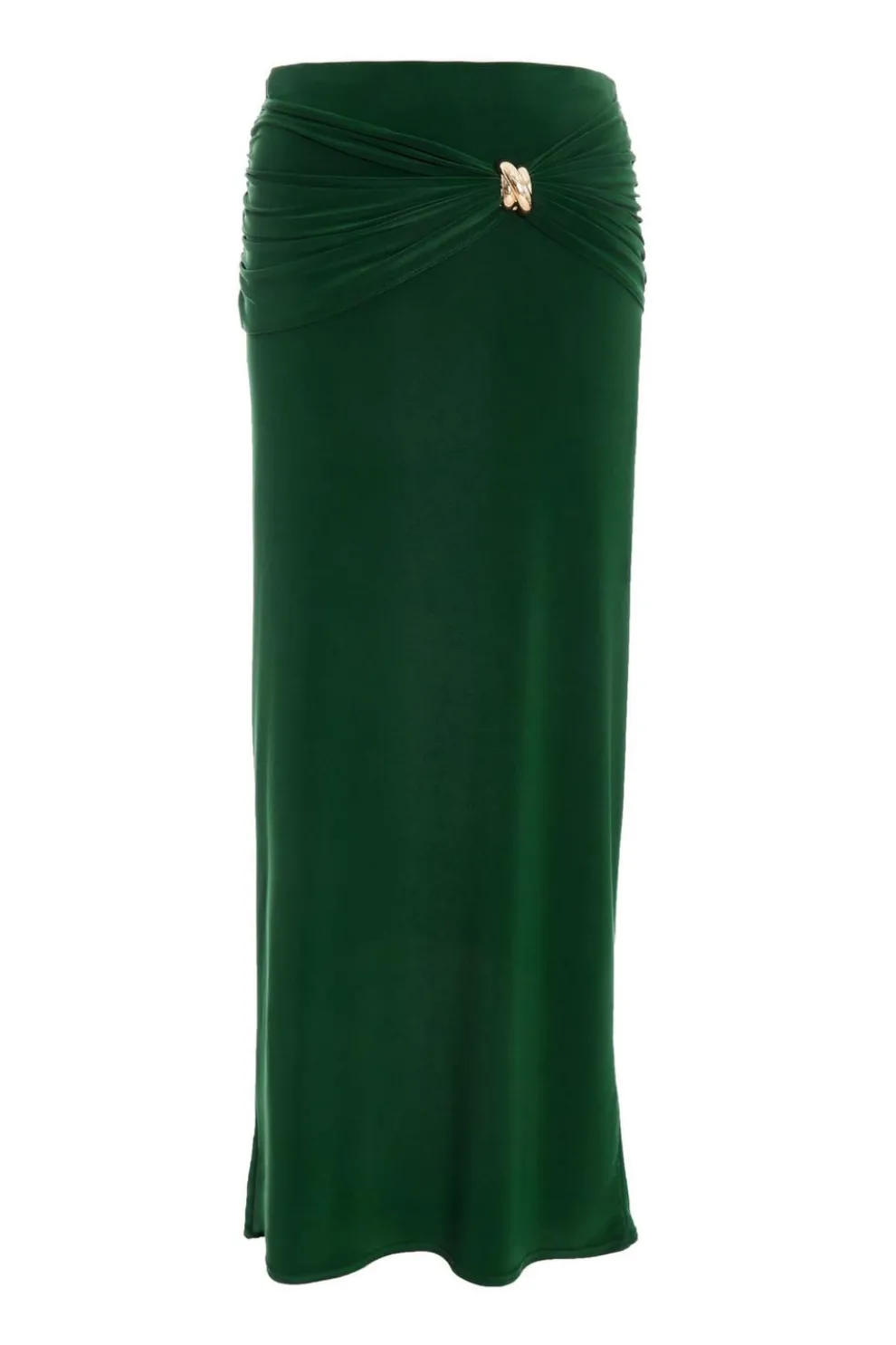 Bottle Green Maxi Skirt