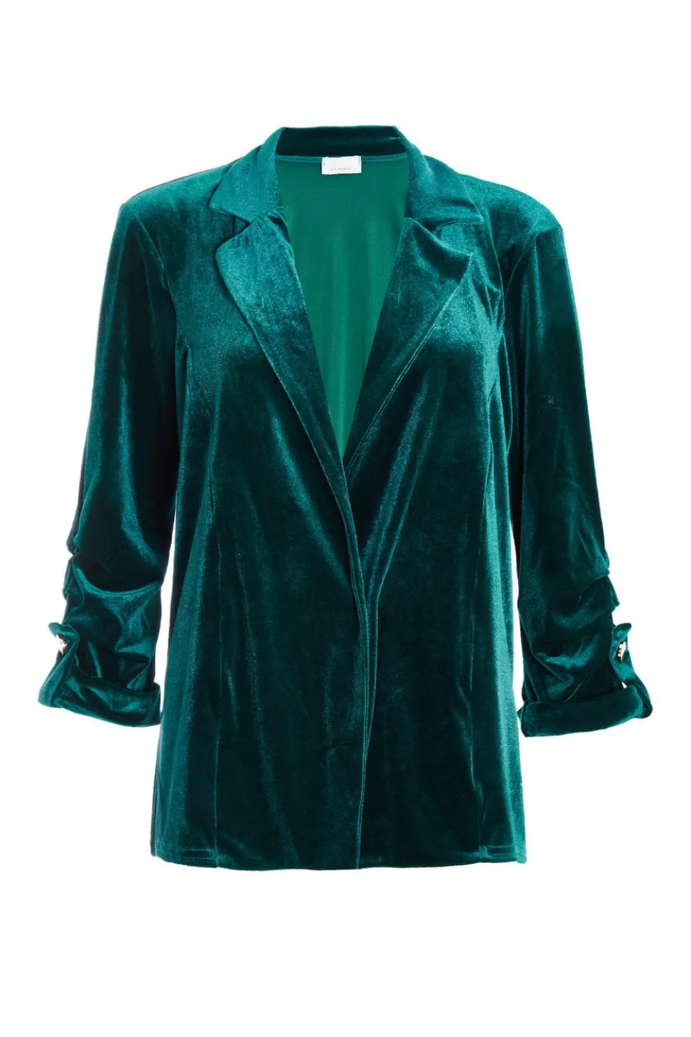 Bottle Green Velvet Blazer