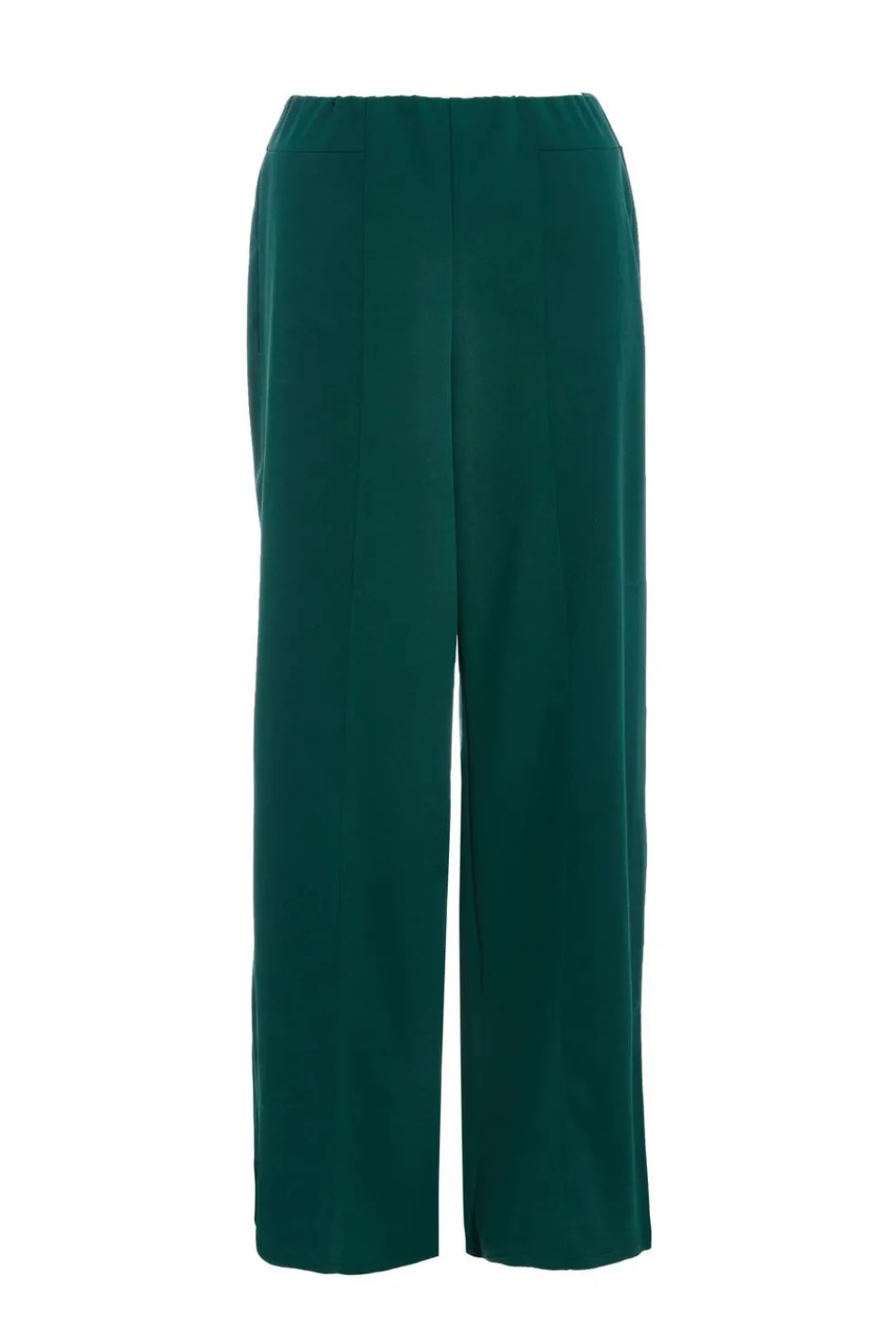 Bottle Green Wide Leg Trousers