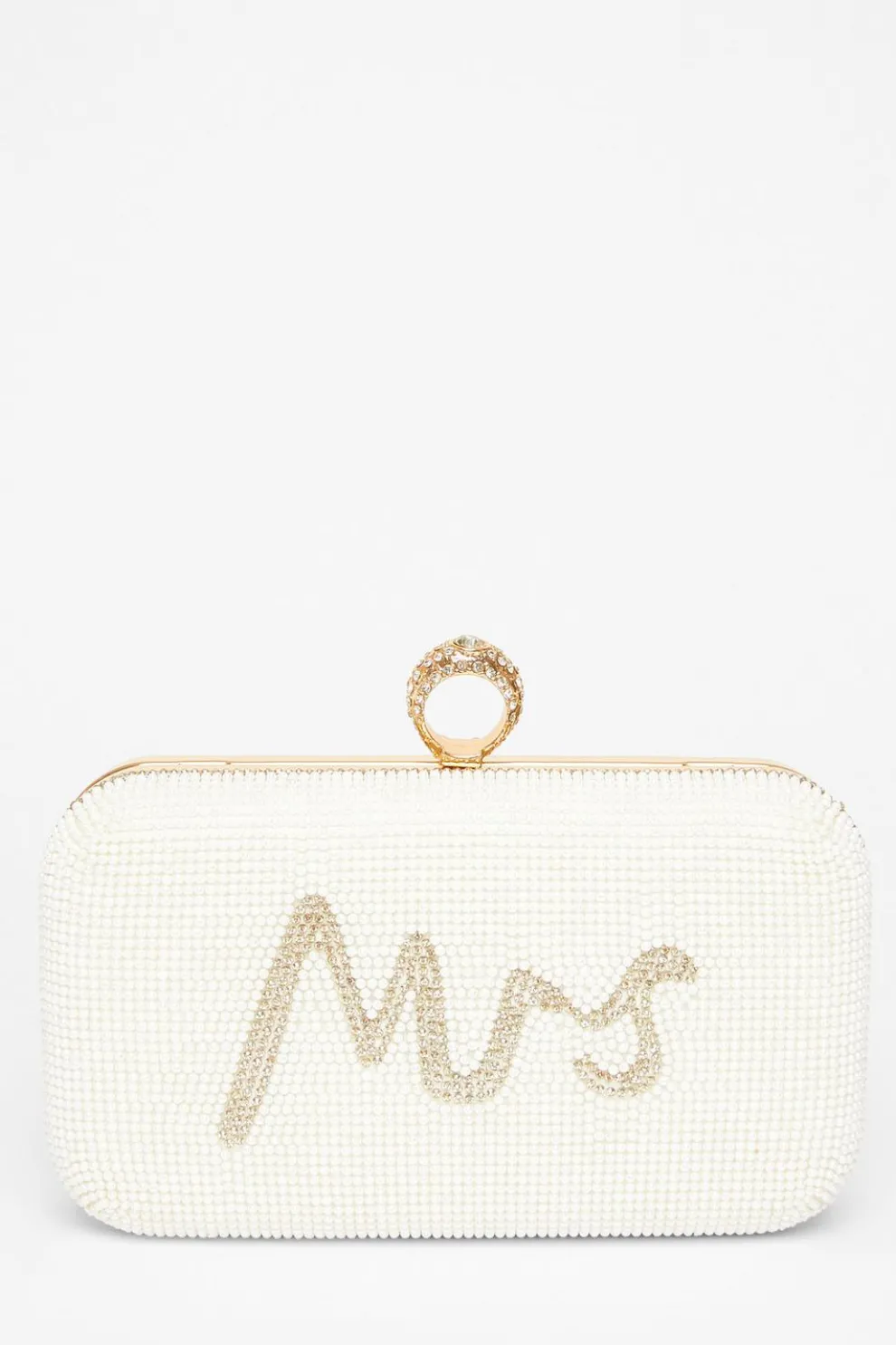 Bridal Gold Pearl Box Bag
