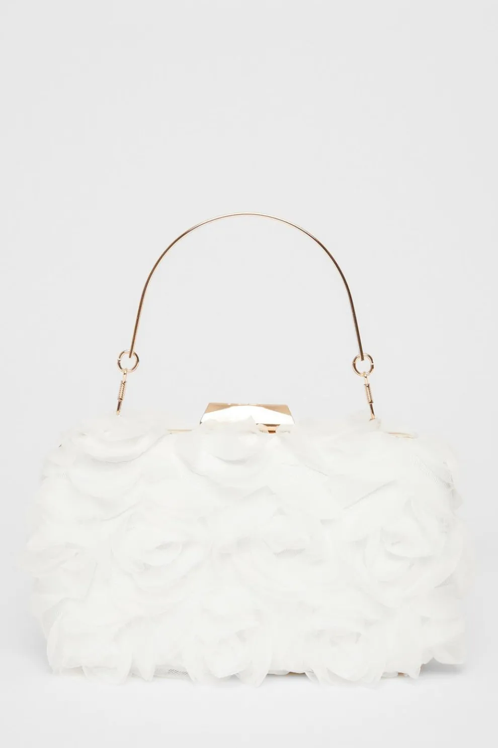 Bridal White Organza Rose Box Bag