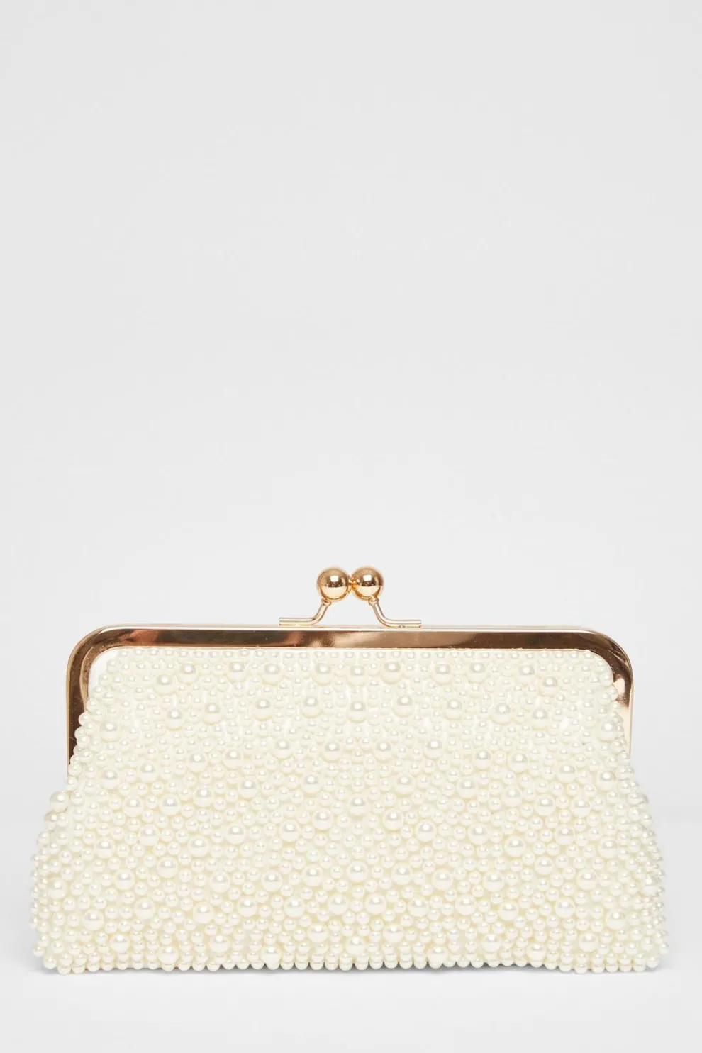 Bridal White Pearl Pouch Bag