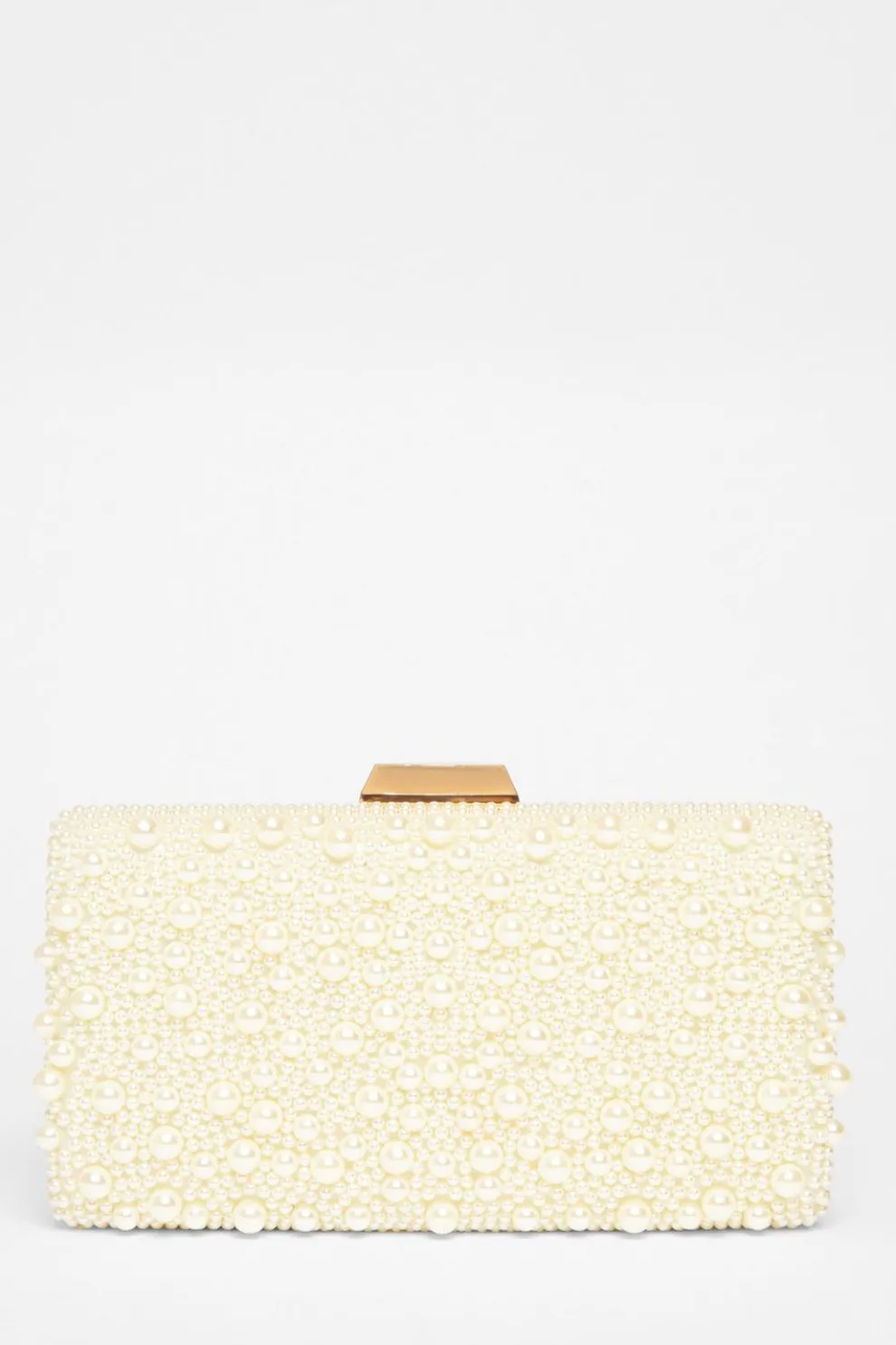 Bridal White Pearl Box Bag