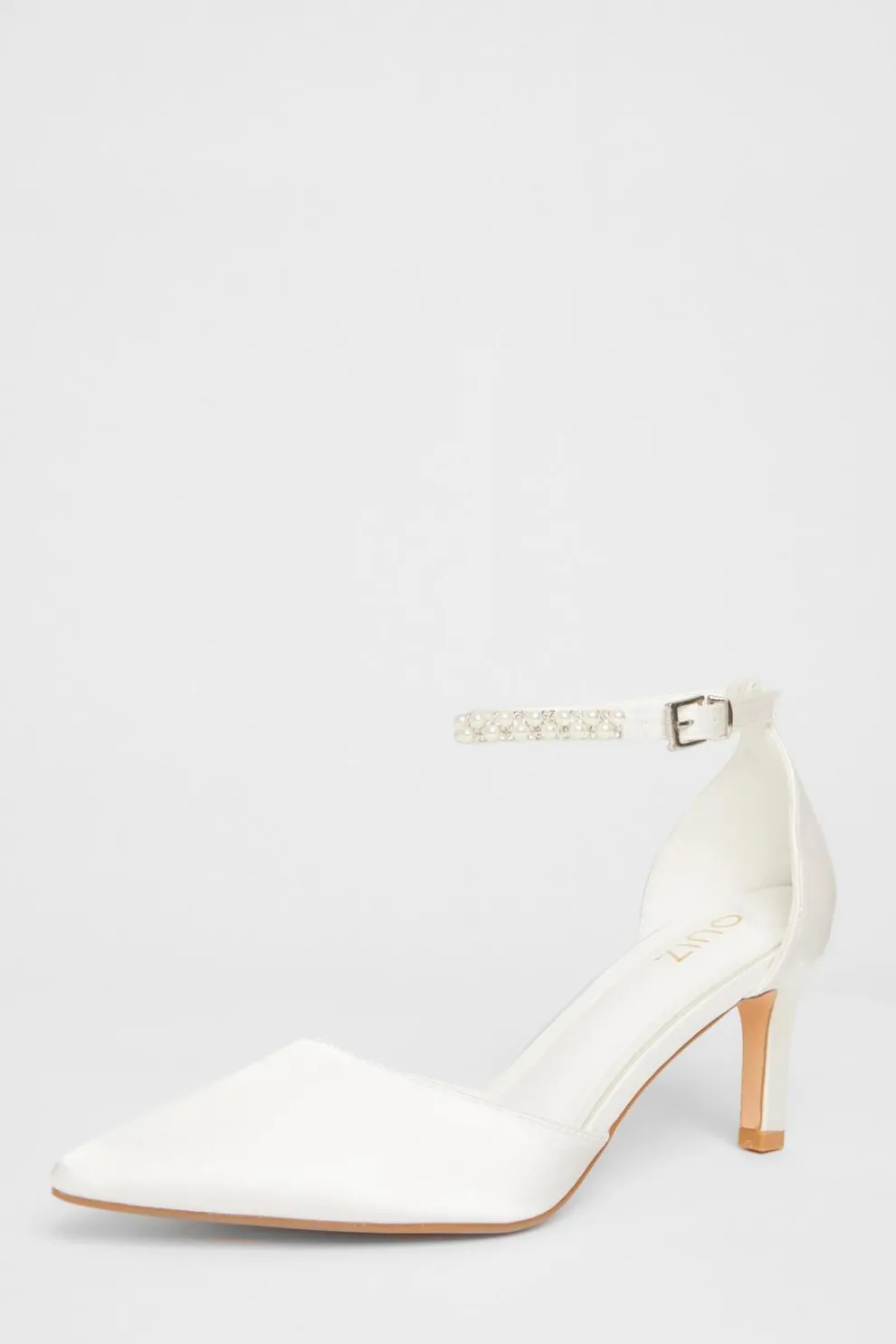 Bridal White Satin Court Heels
