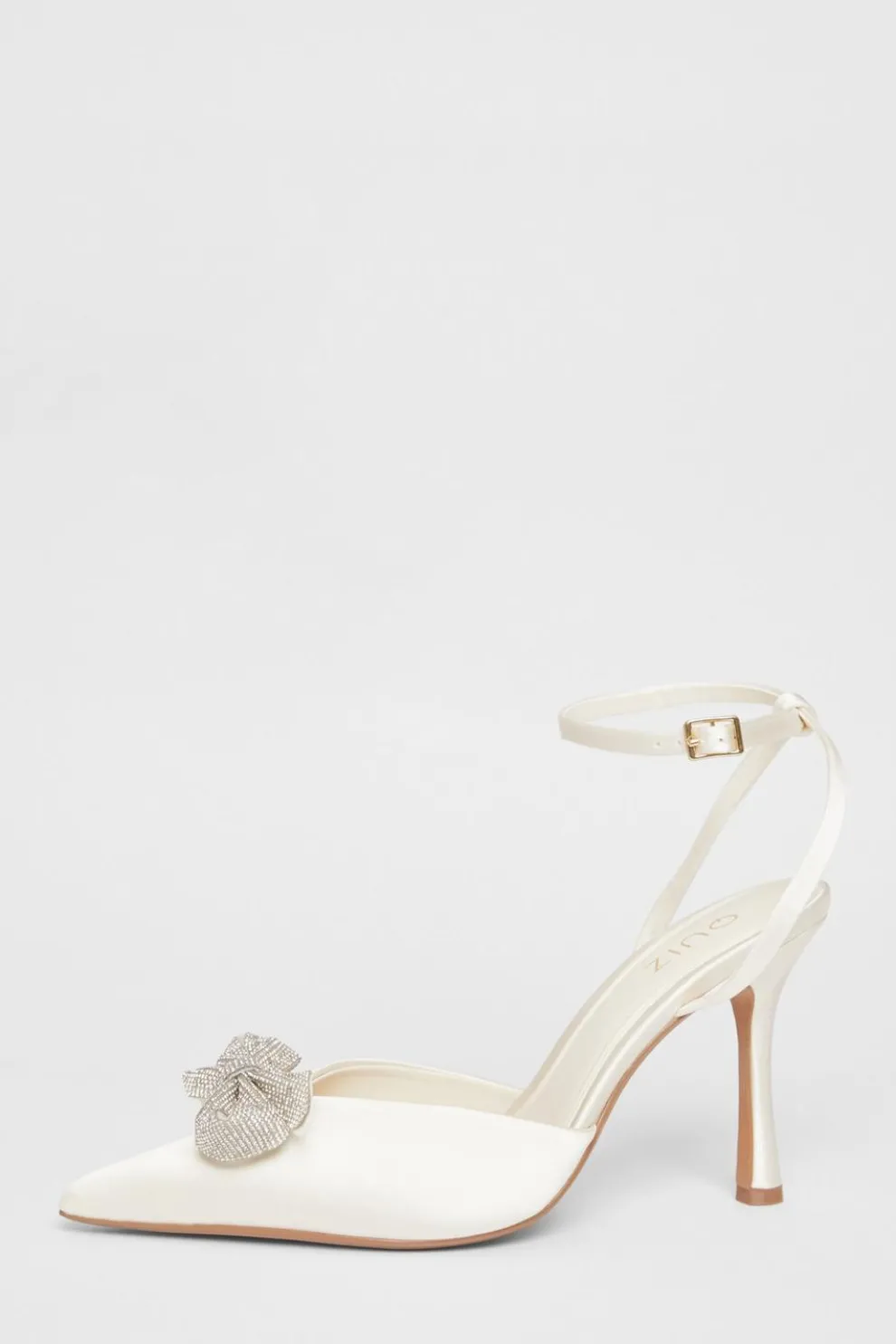 Bridal White Satin Court Heels