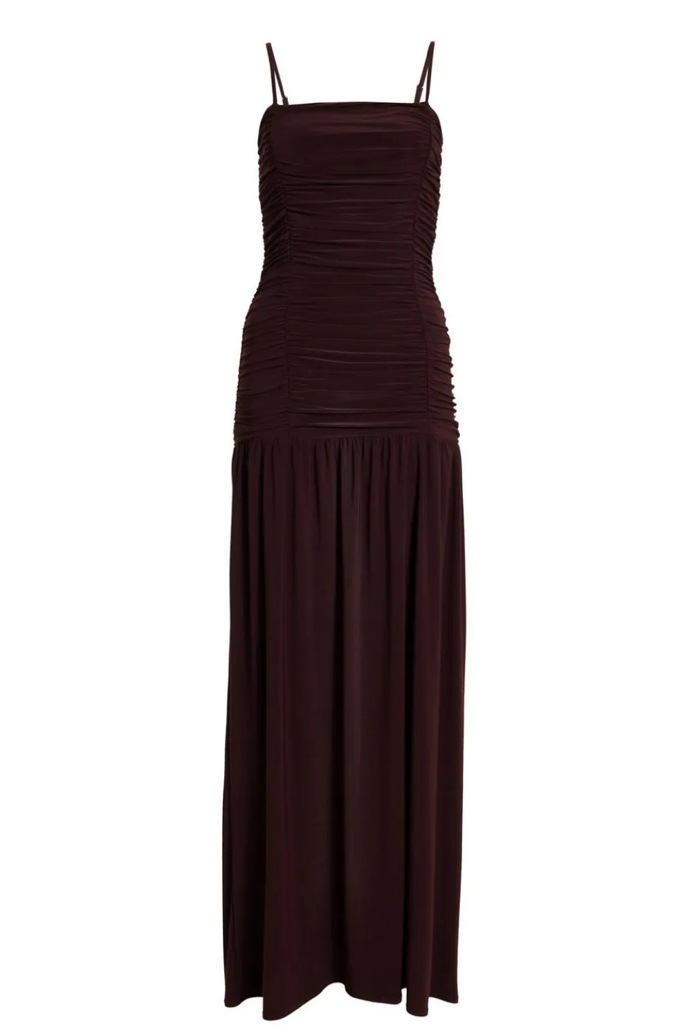 Brown Drop Waist Maxi Dress