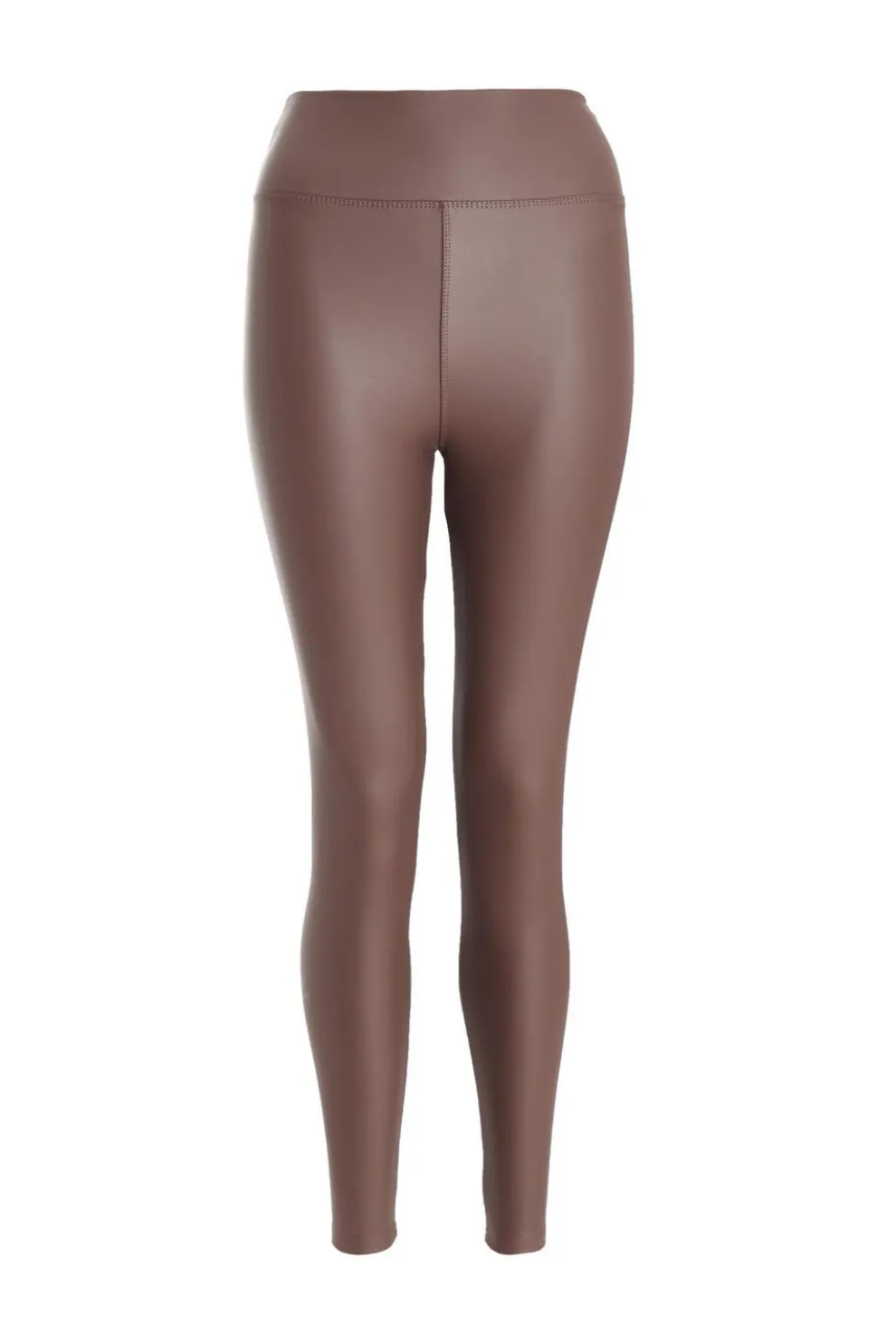 Brown Faux Leather Leggings