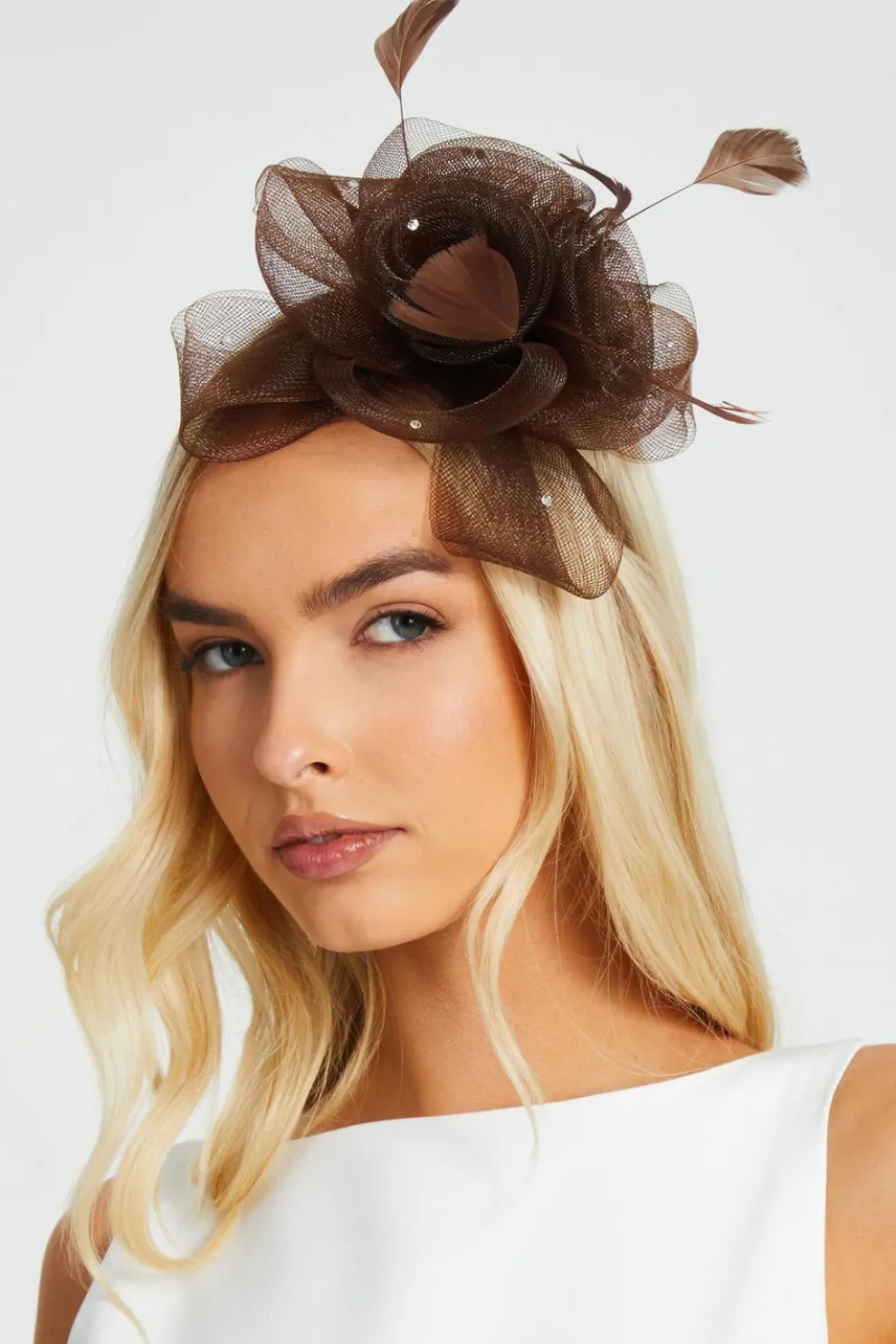 Brown Flower Headband Fascinator