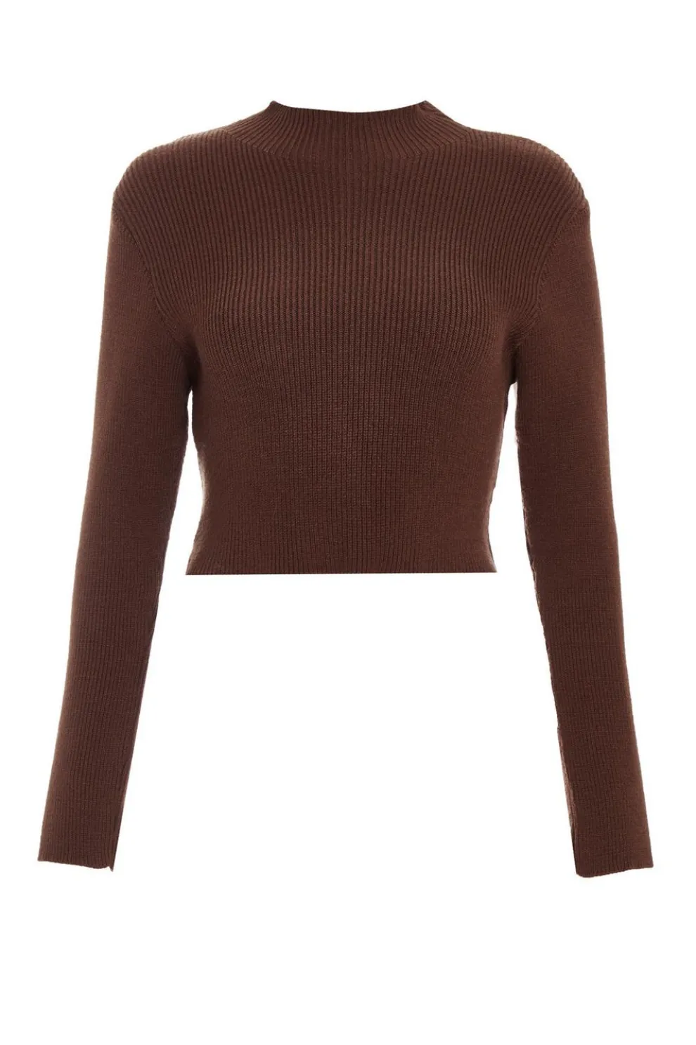 Brown Knit Turtle Neck Jumper