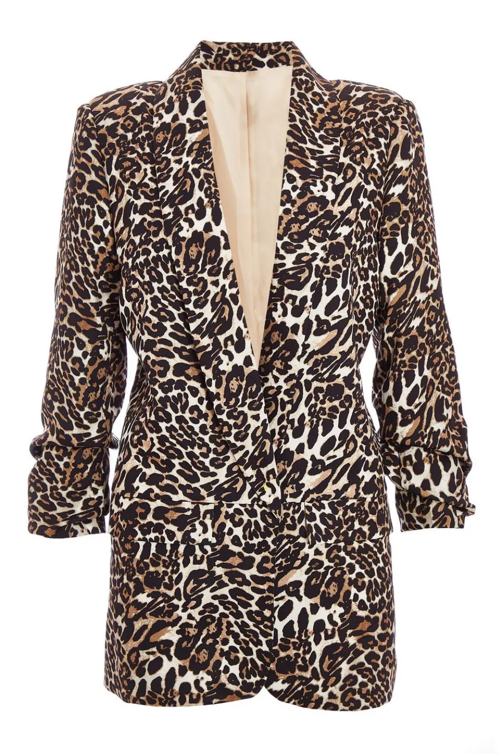Brown Leopard Print Blazer