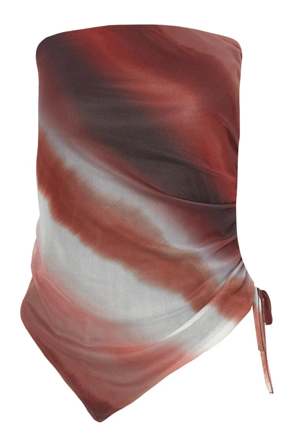 Brown Mesh Ombre Crop Top