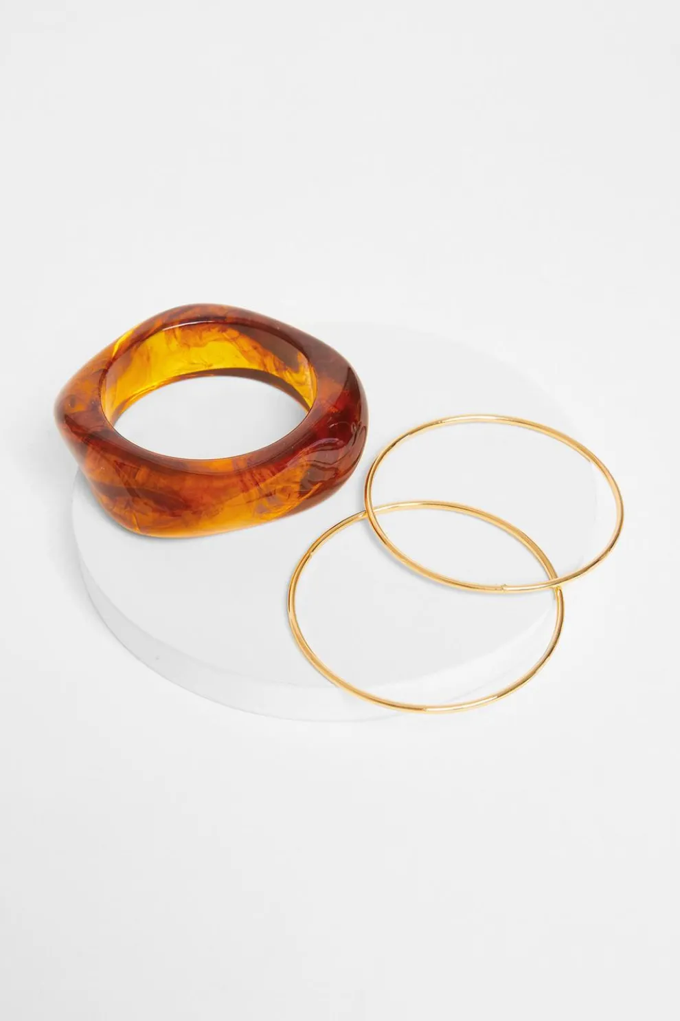 Brown Resin Bangle Set