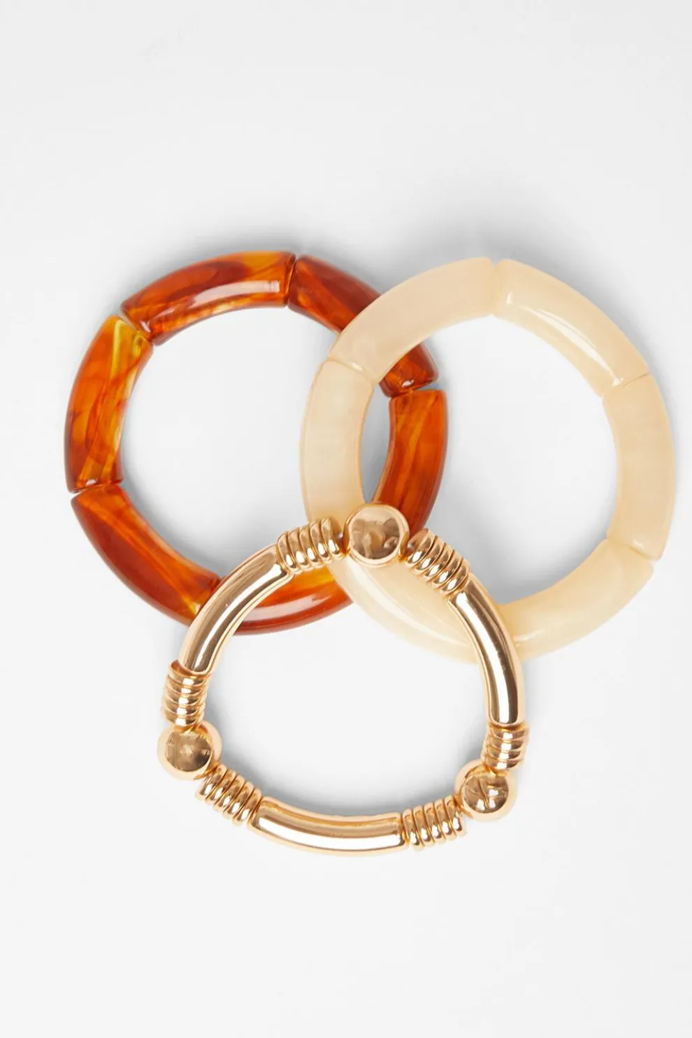 Brown Resin Bracelet Set