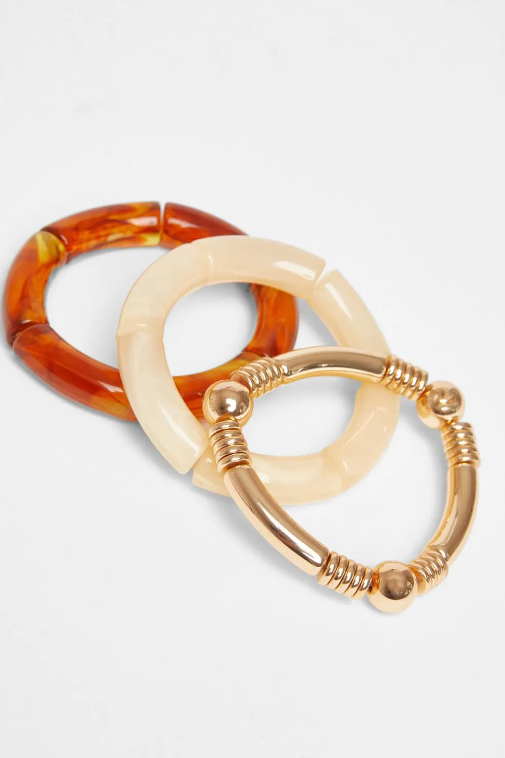 Brown Resin Bracelet Set