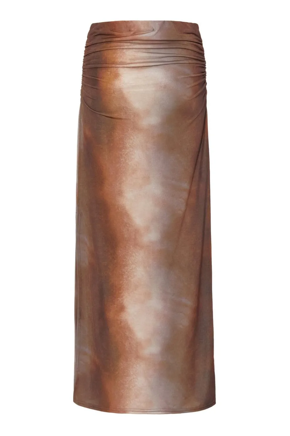 Brown Tie Dye Maxi Skirt