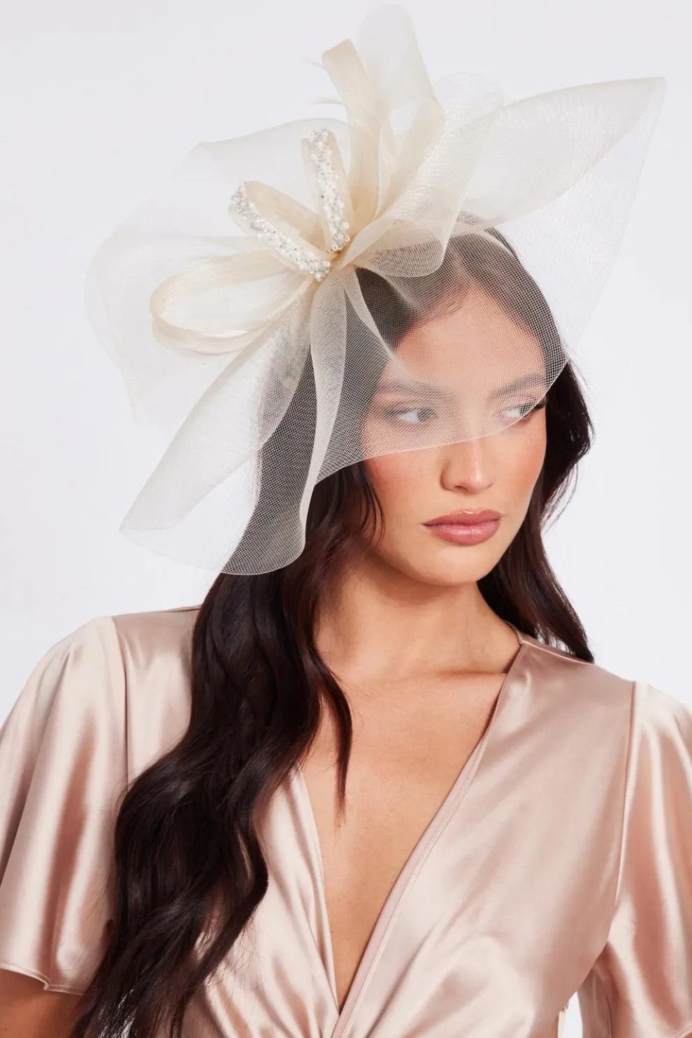 Champagne Embellished Headband Fascinator