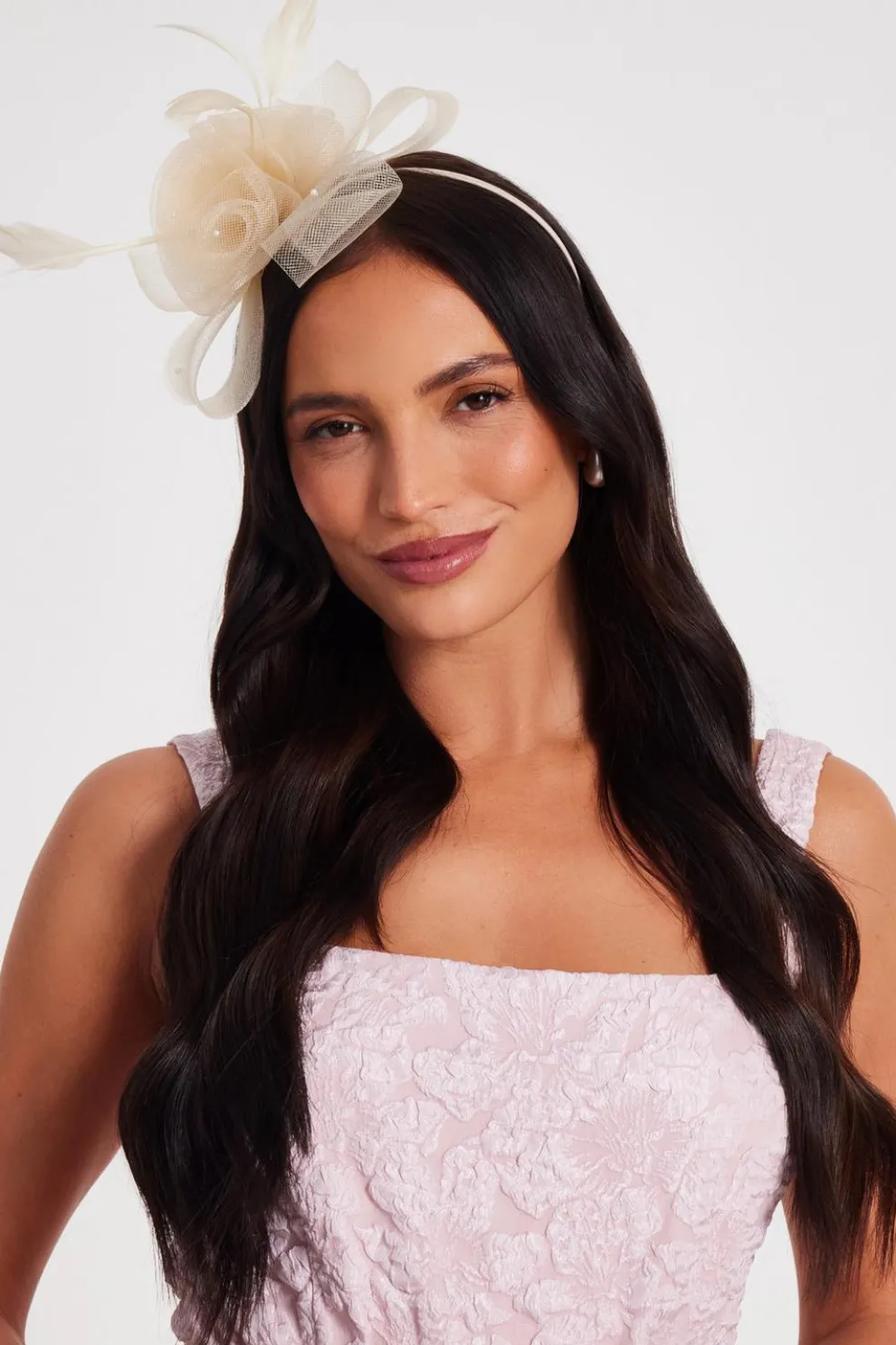 Champagne Flower Headband Fascinator