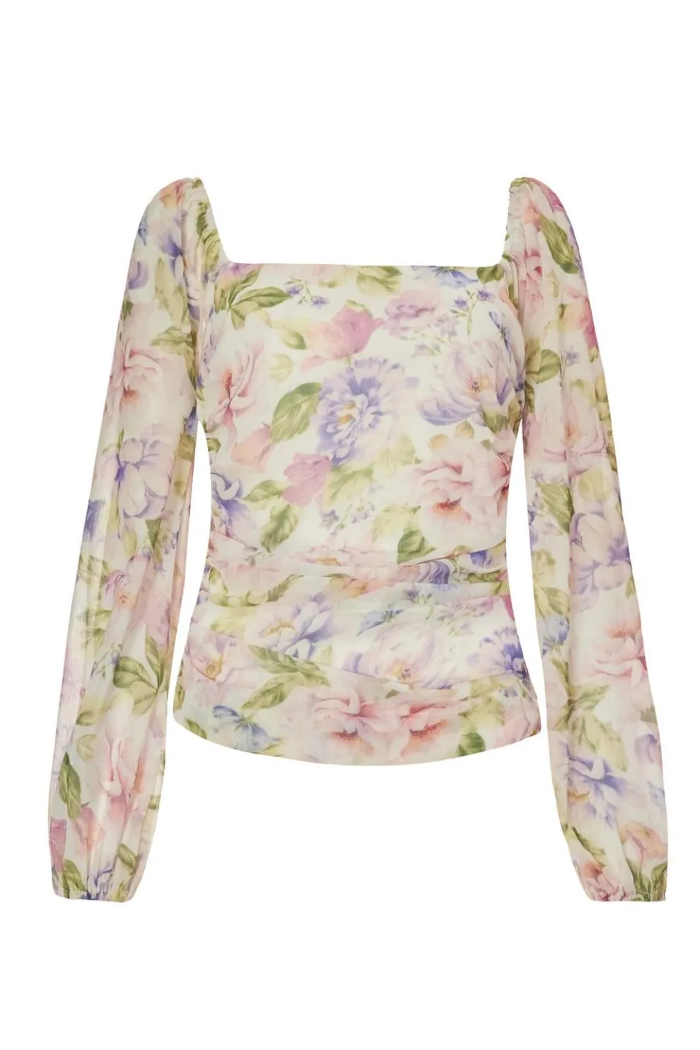Chiffon Floral Long Sleeve Top