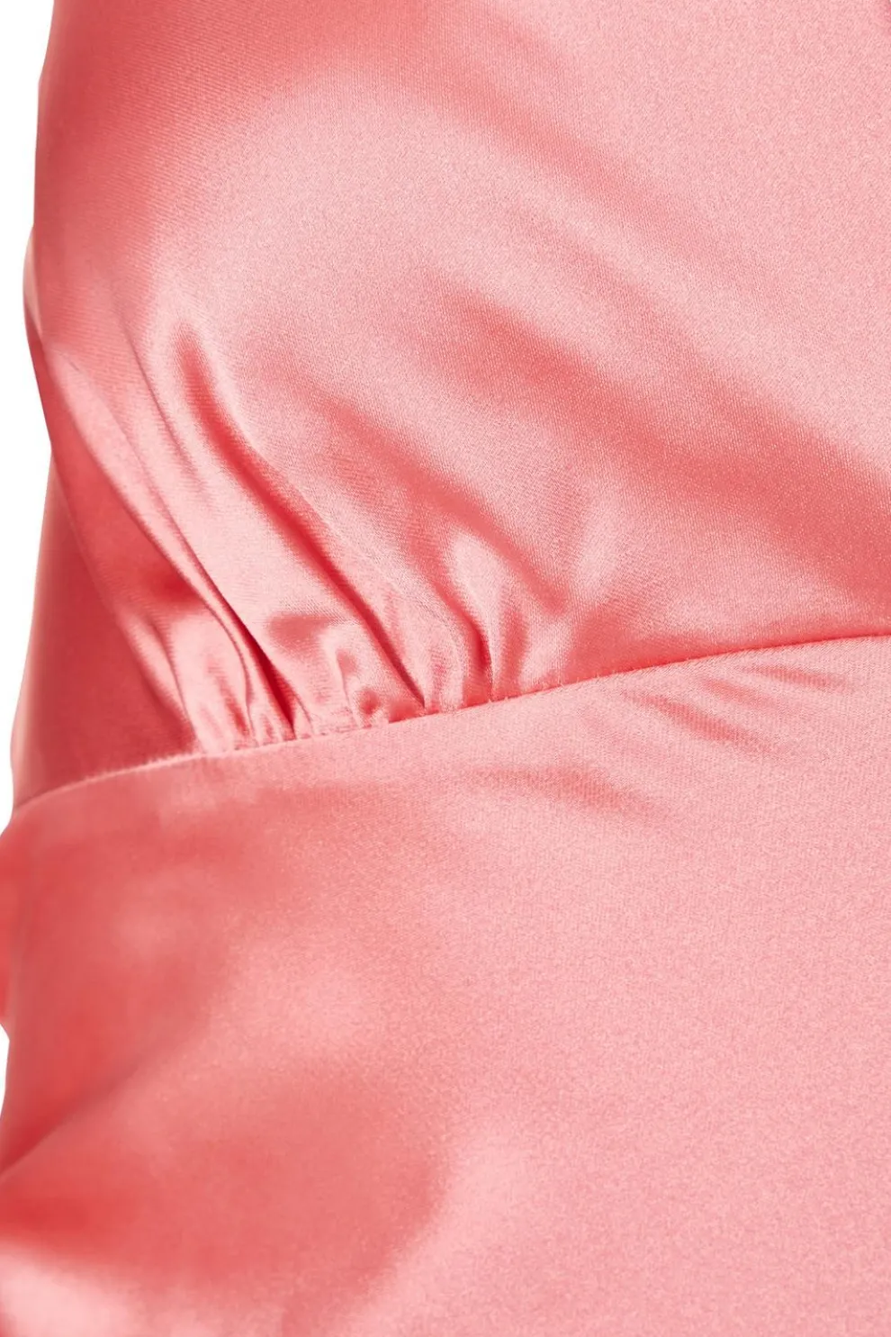 Coral Satin Cowl Back Maxi Dress