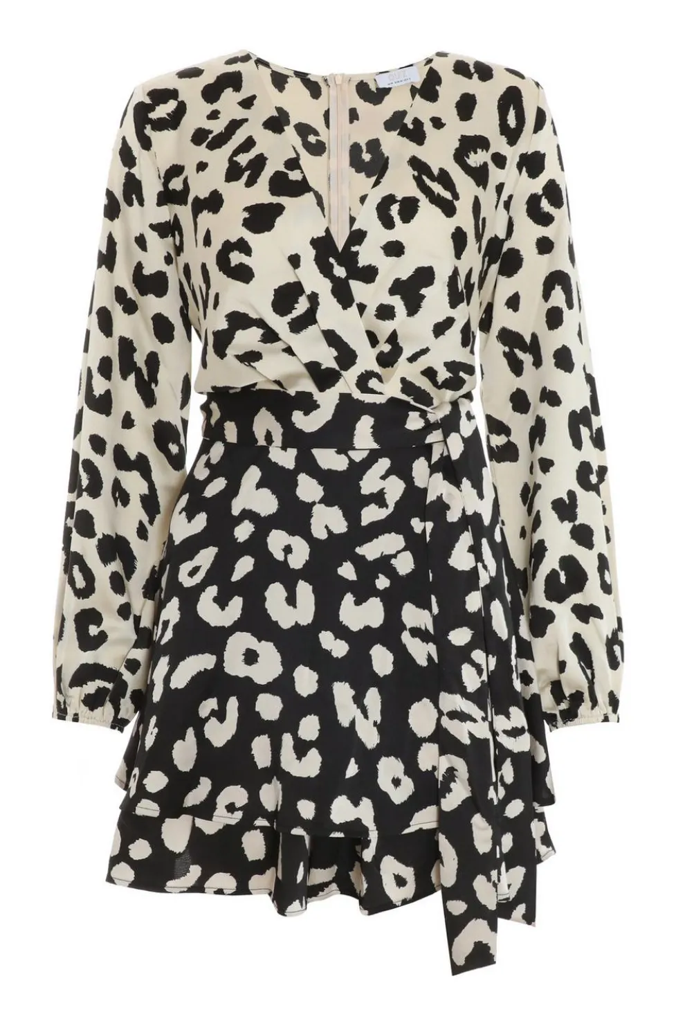 Cream Animal Print Wrap Playsuit