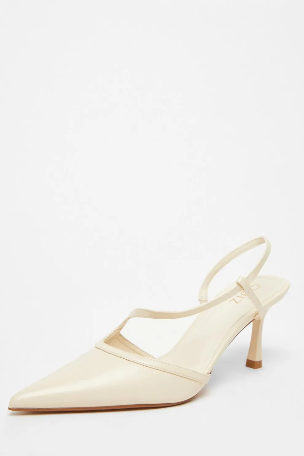 Cream Asymmetric Court Heels