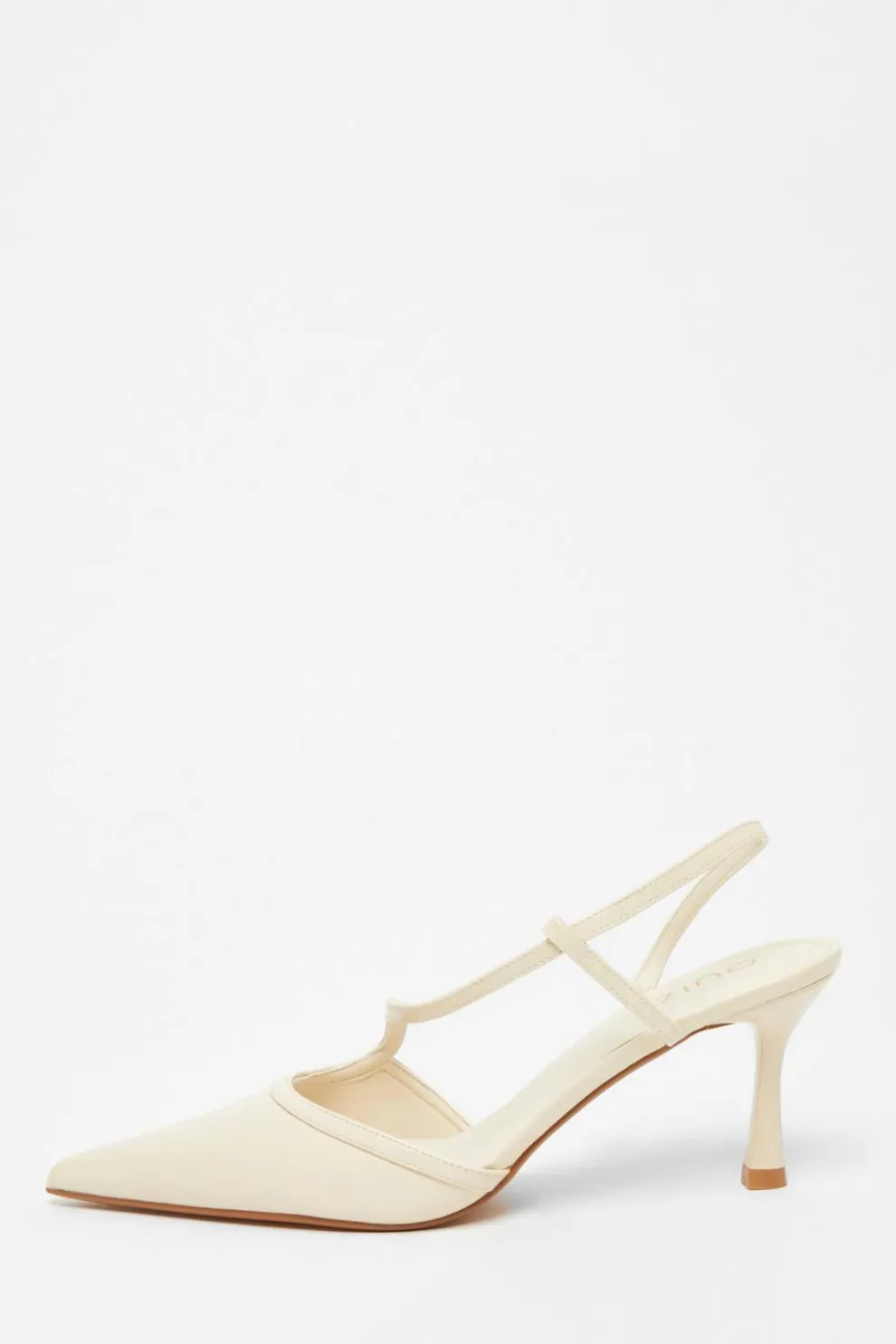 Cream Asymmetric Court Heels