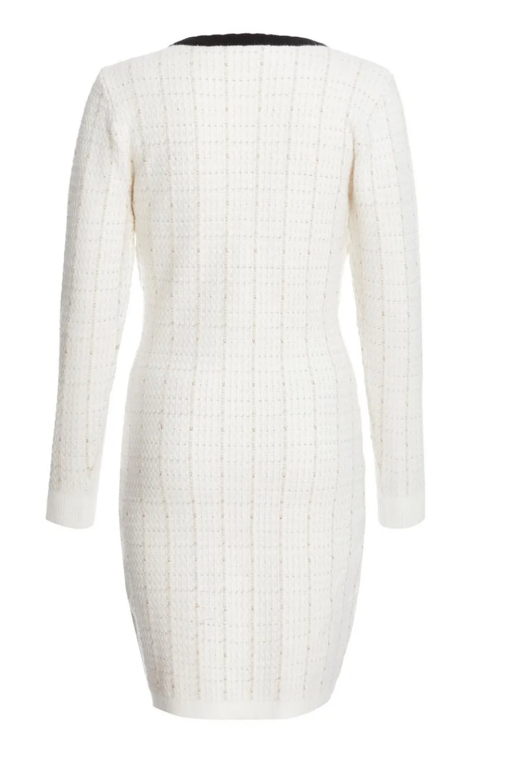 Cream Boucle Knit Jumper Dress