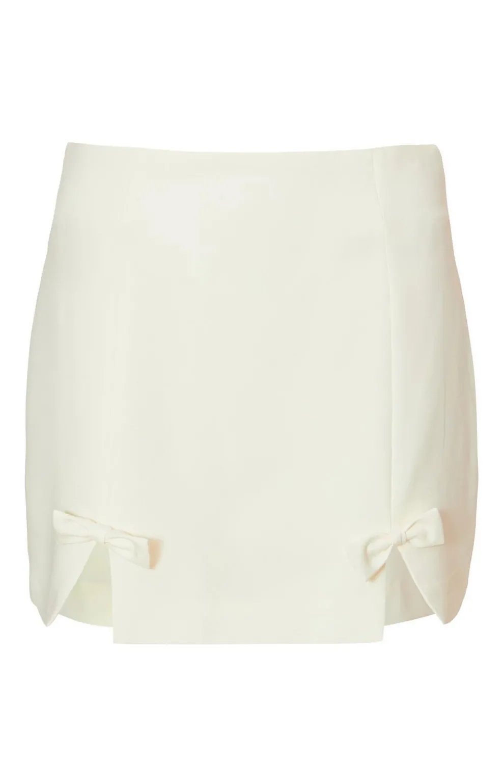 Cream Bow Detail Skirt