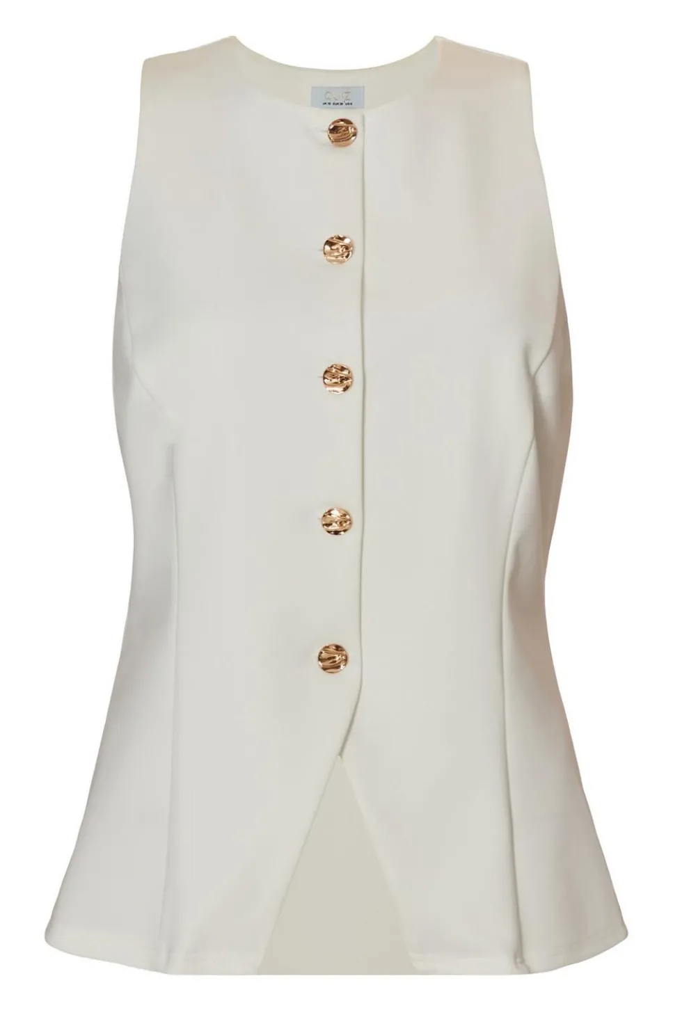 Cream Button Front Waistcoat