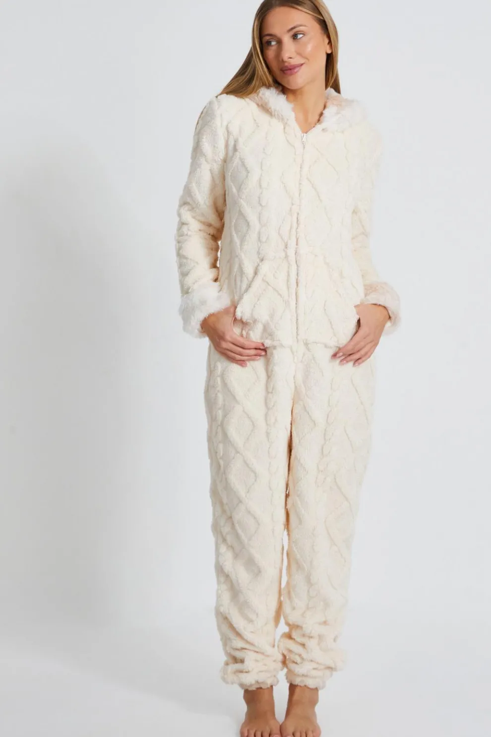 Cream Fleece Onesie
