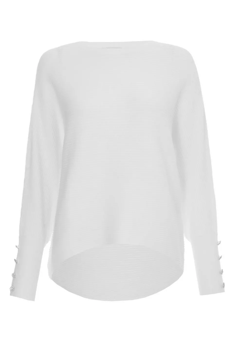 Cream Light Knit Buttoned Jumper