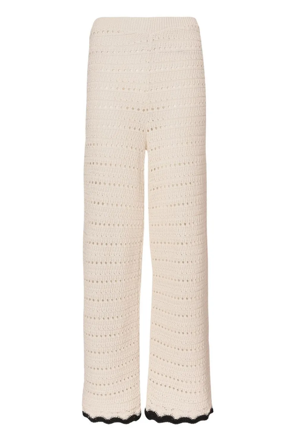 Cream Light Knit Trousers