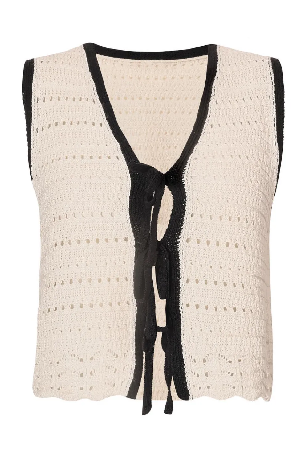 Cream Light Knit Waistcoat