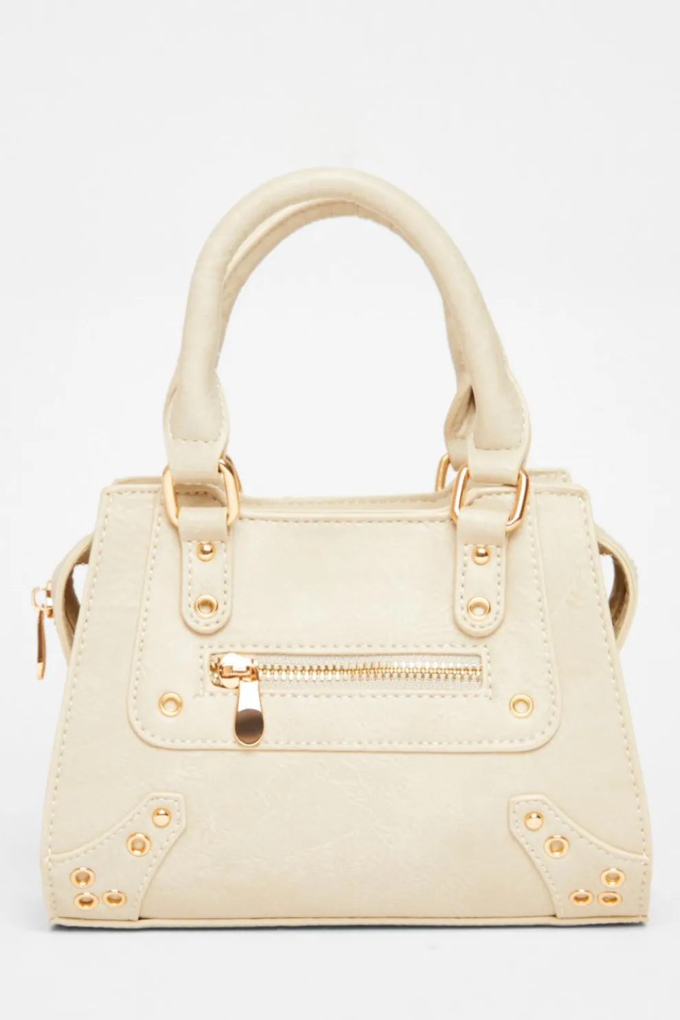 Cream Mini Top Handle Bag