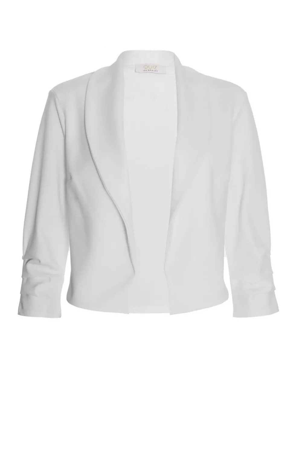 Cream Shawl Collar Crop Jacket