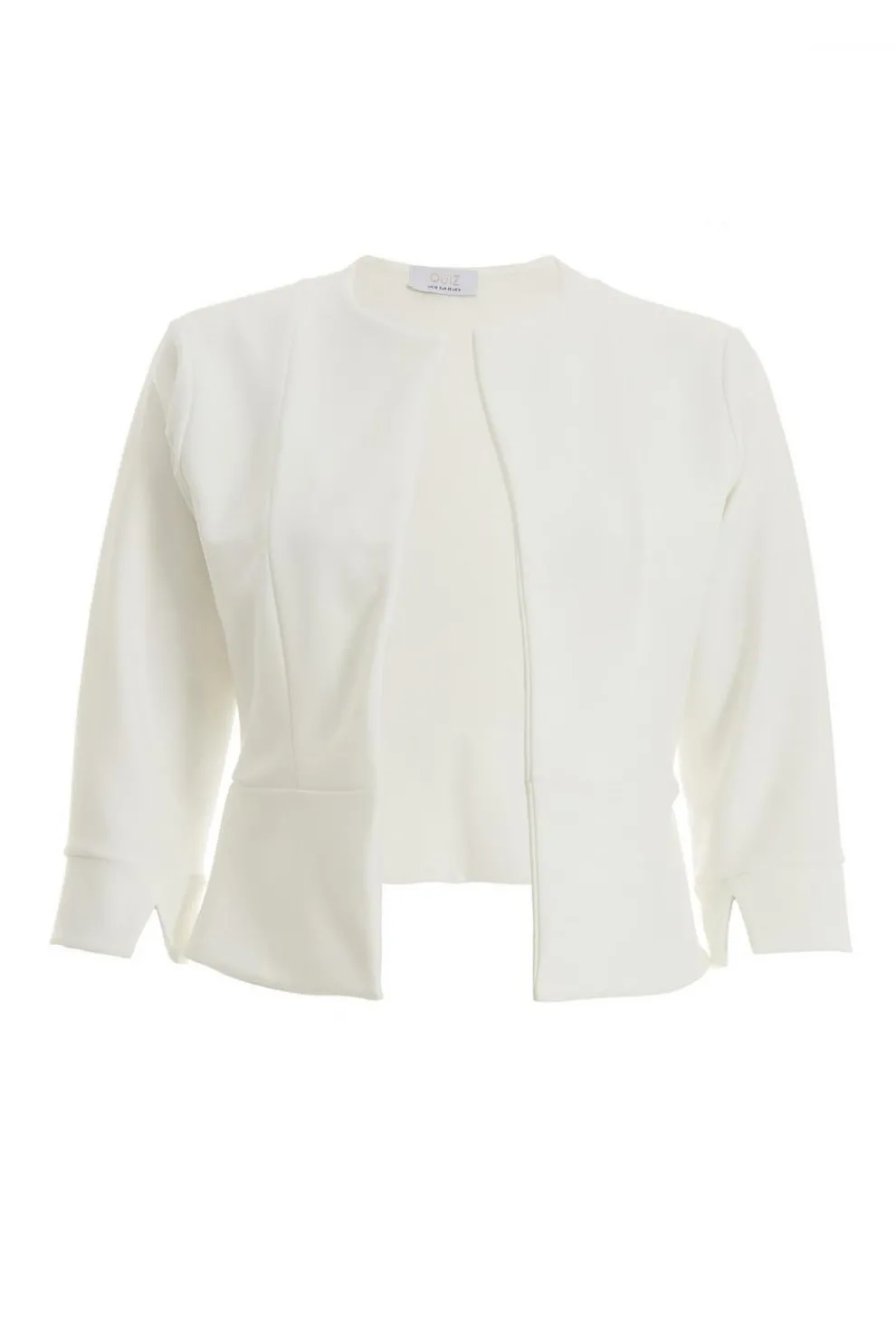 Cream Split Sleeve Crop Jacket