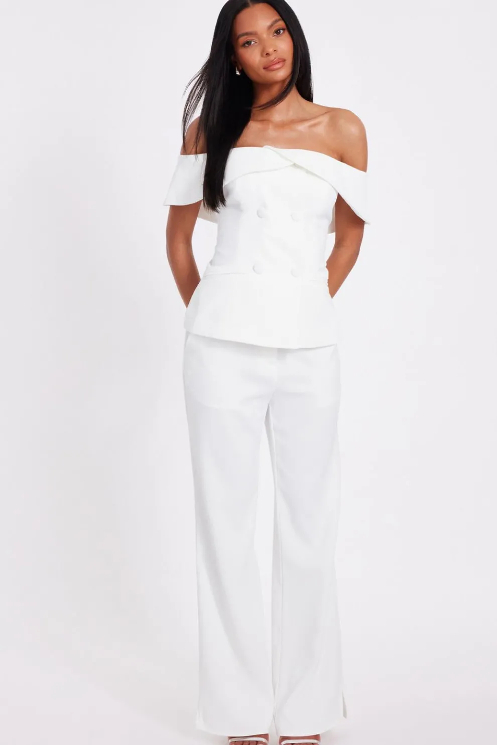 Cream Tailored Trousers