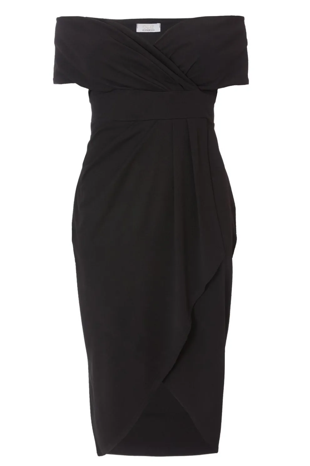 Curve Black Bardot Midi Dress
