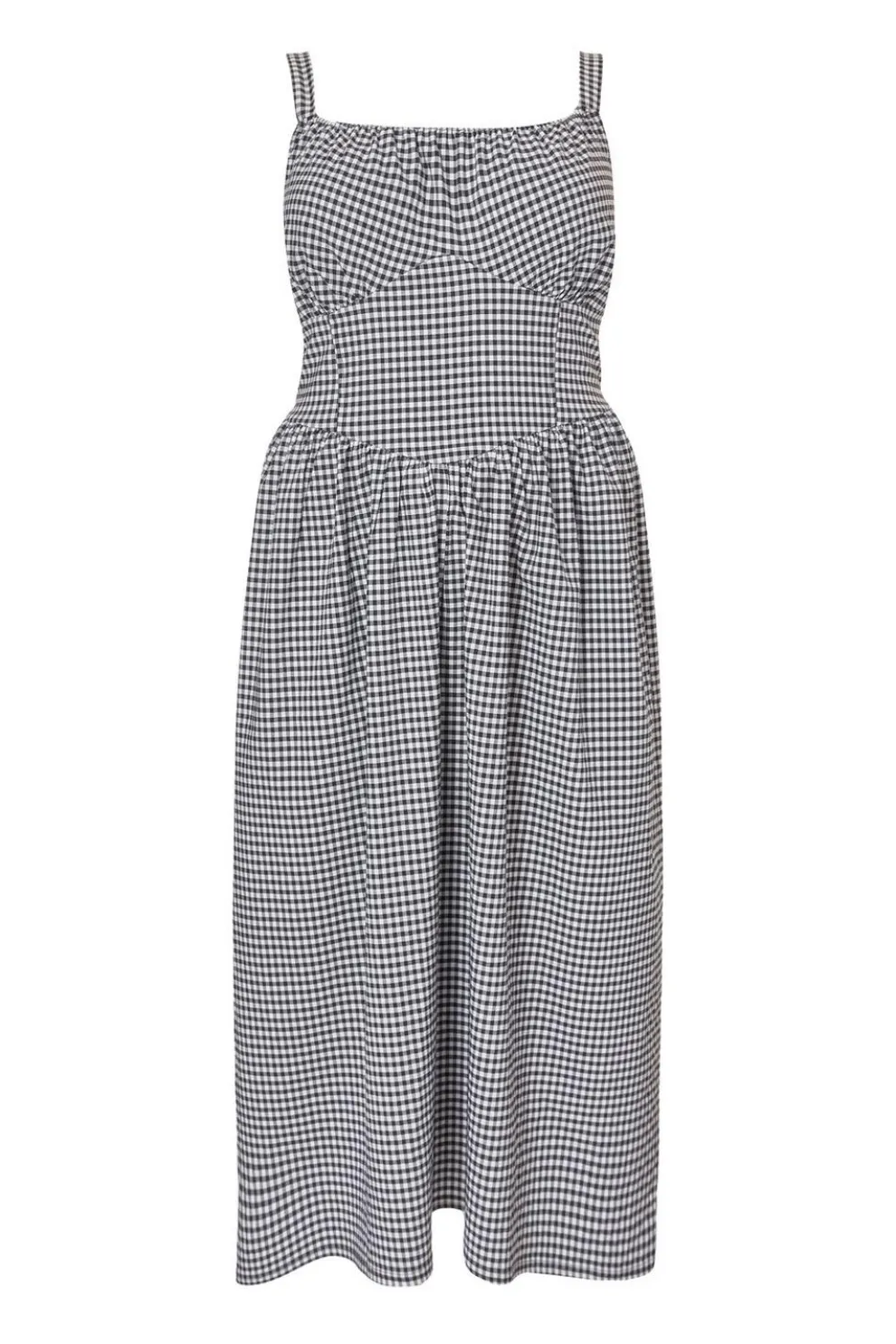 Curve Black Gingham Midaxi Dress