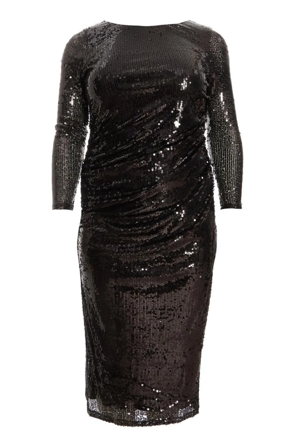 Curve Black Sequin Midaxi Dress