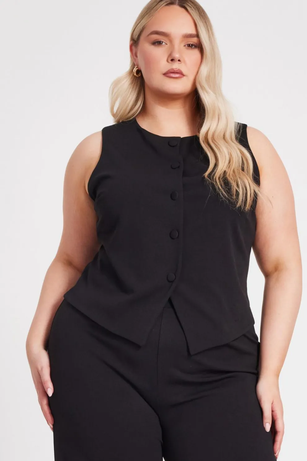 Curve Black Waistcoat