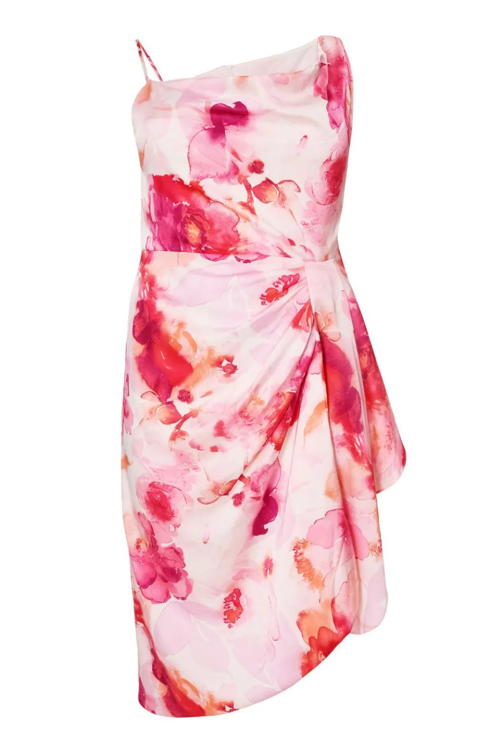 Curve Blush Floral Print Midi Dress