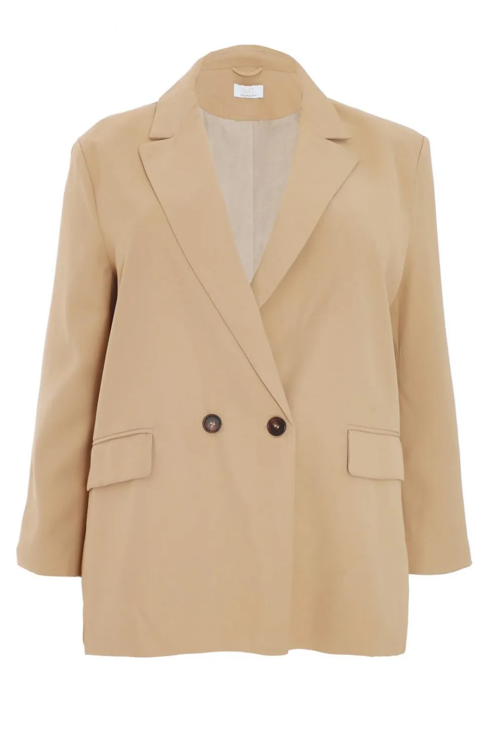 Curve Camel Oversized Tailored Blazer