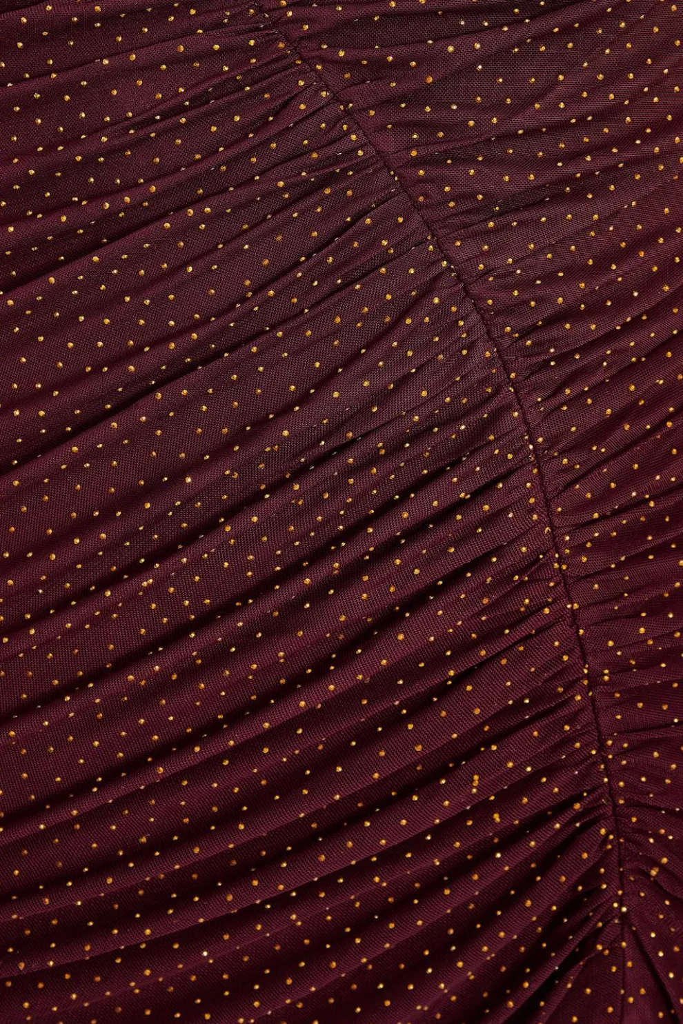 Curve Dark Red Mesh Midaxi Dress